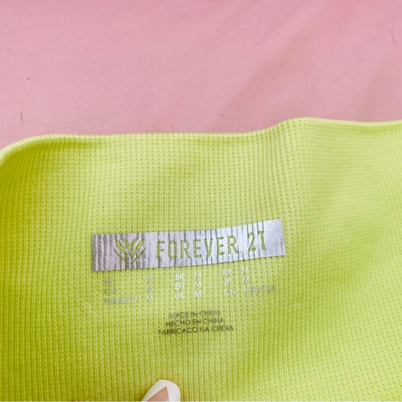 Forever 21 Active Seamless Cropped Cami Biker Shorts Leggings Bundle Set Bright - Picture 11 of 16